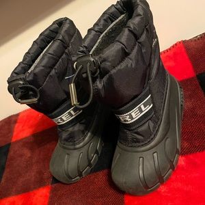 Sorel NY 1881-011 Youth Cub Size  10 Waterproof Insulated Snow Boots Black